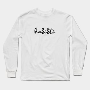 habibti - black Long Sleeve T-Shirt